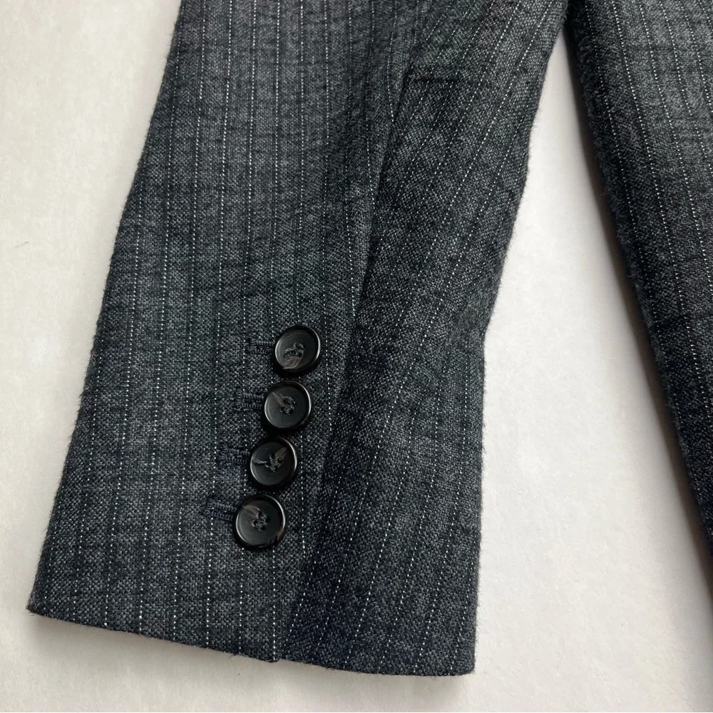 A.L.C.‎ Chadwick Metallic Stripe Double Breasted Blazer Jacket Size 6 90s NEW - Picture 15 of 16
